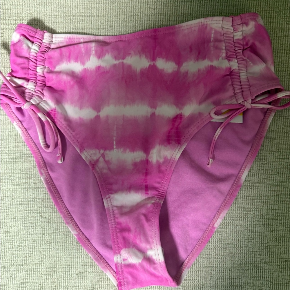 Pink Tie-Dye Bikini Bottom Medium NWT California Waves